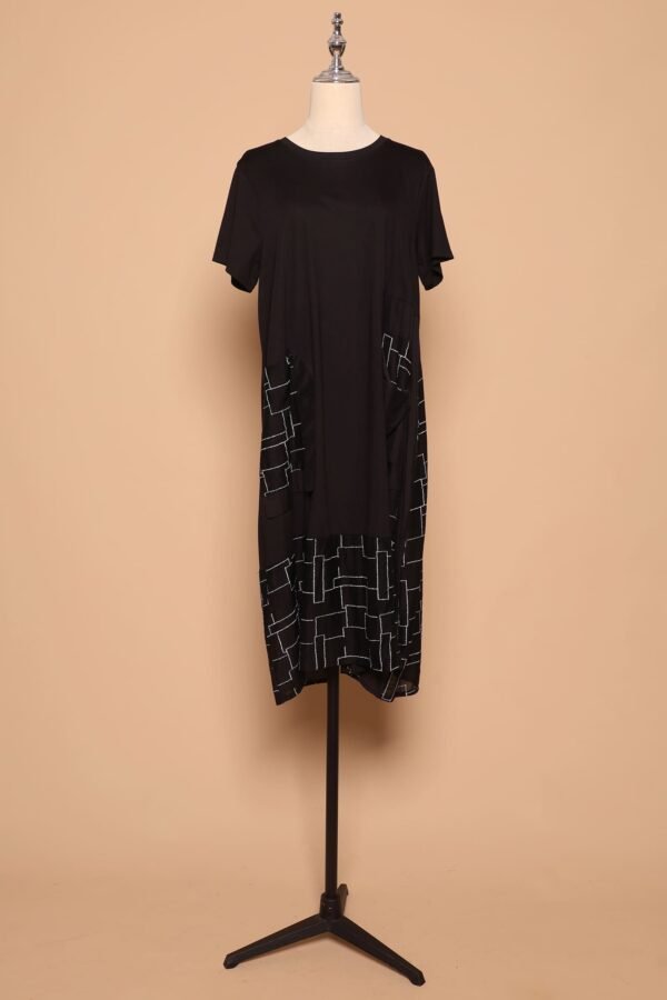 PO - Everly Squares Dress in Black - Image 5