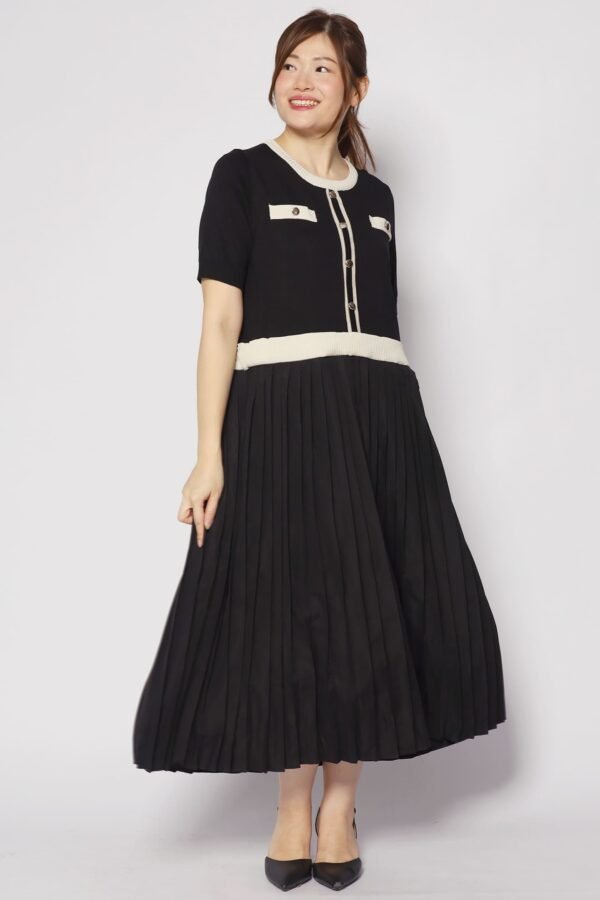 Audrey Knit Dress in Black - Image 2
