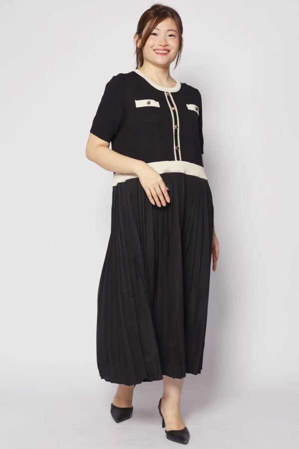Audrey Knit Dress in Black - Image 3