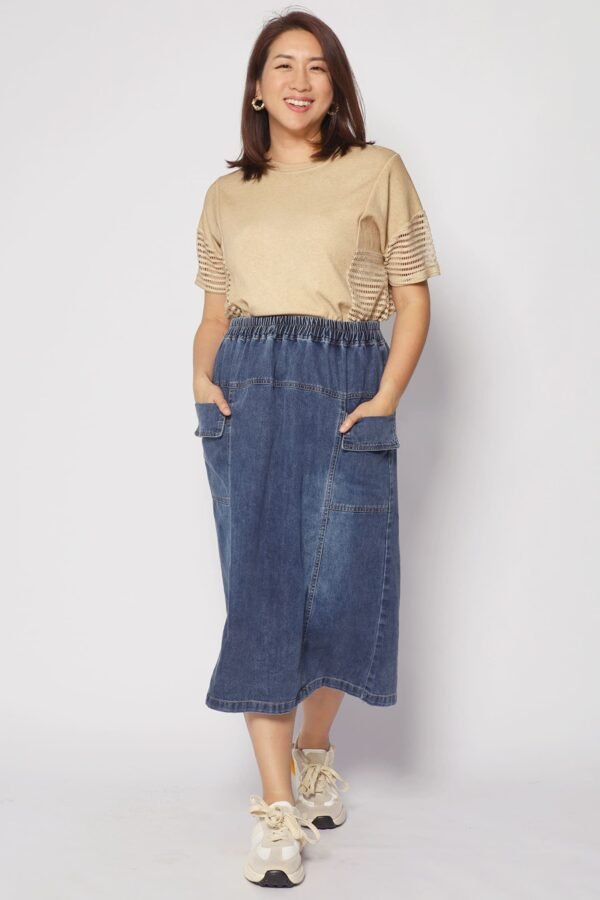 Briggs Netted Top in Brown - Image 3
