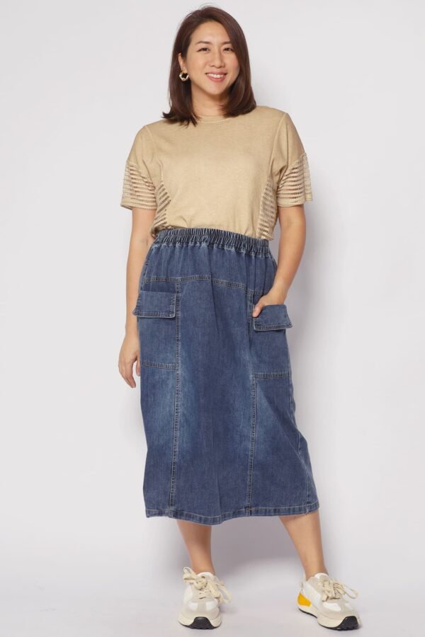 Briggs Netted Top in Brown - Image 2