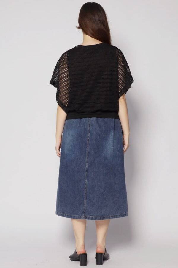 Dom Netted Top in Black - Image 7