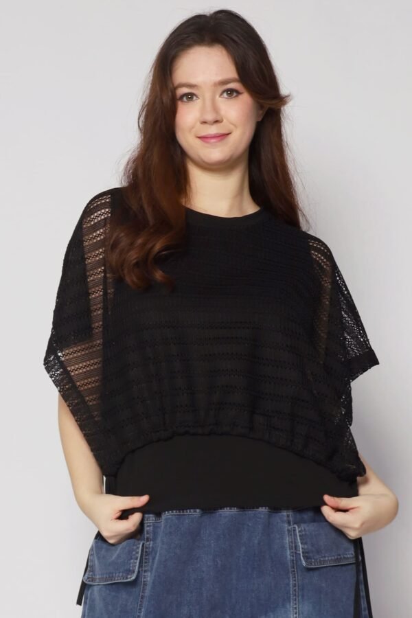 Dom Netted Top in Black - Image 2