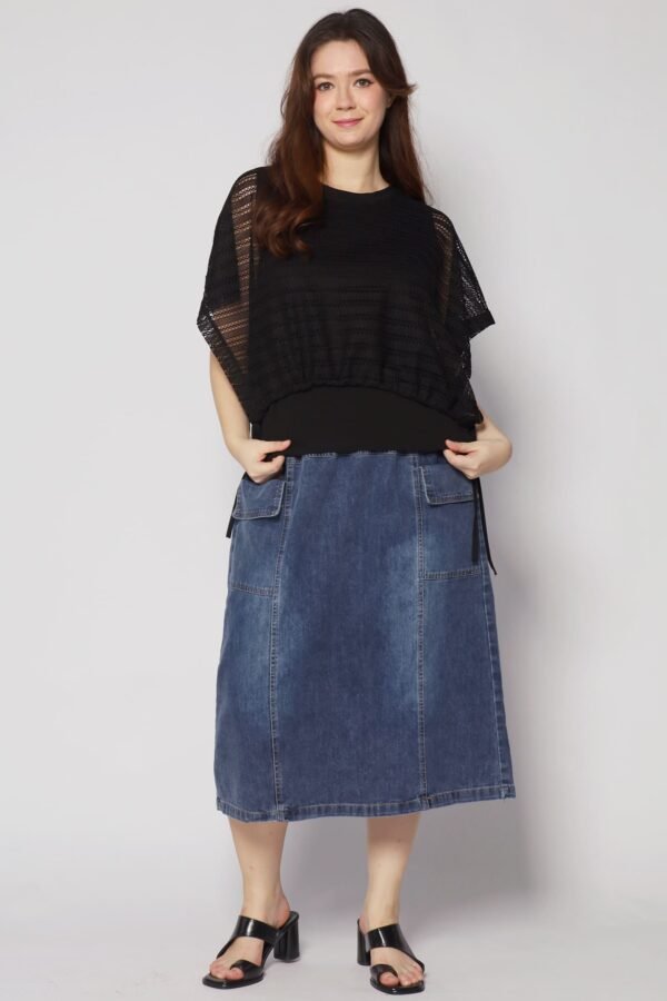 Dom Netted Top in Black - Image 4