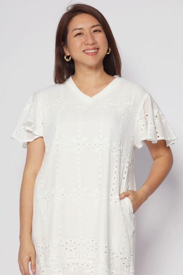 Ellie Eyelet Crochet Dress - Image 11