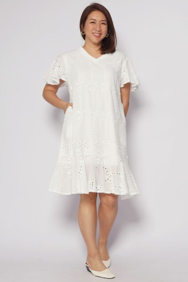 Ellie Eyelet Crochet Dress - Image 7