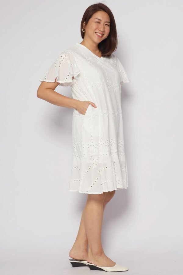 Ellie Eyelet Crochet Dress - Image 9