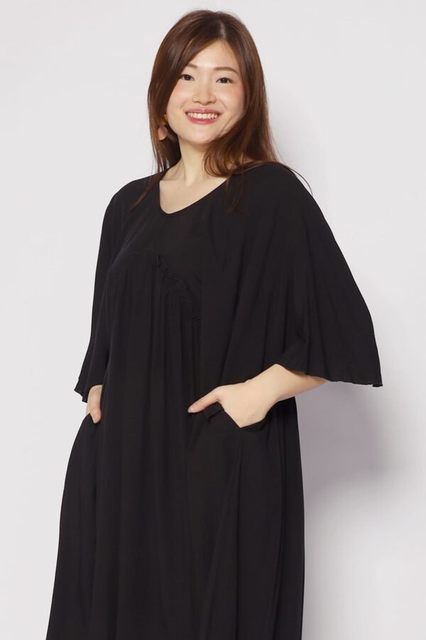 Emerson Flare Dress in Black - Image 2