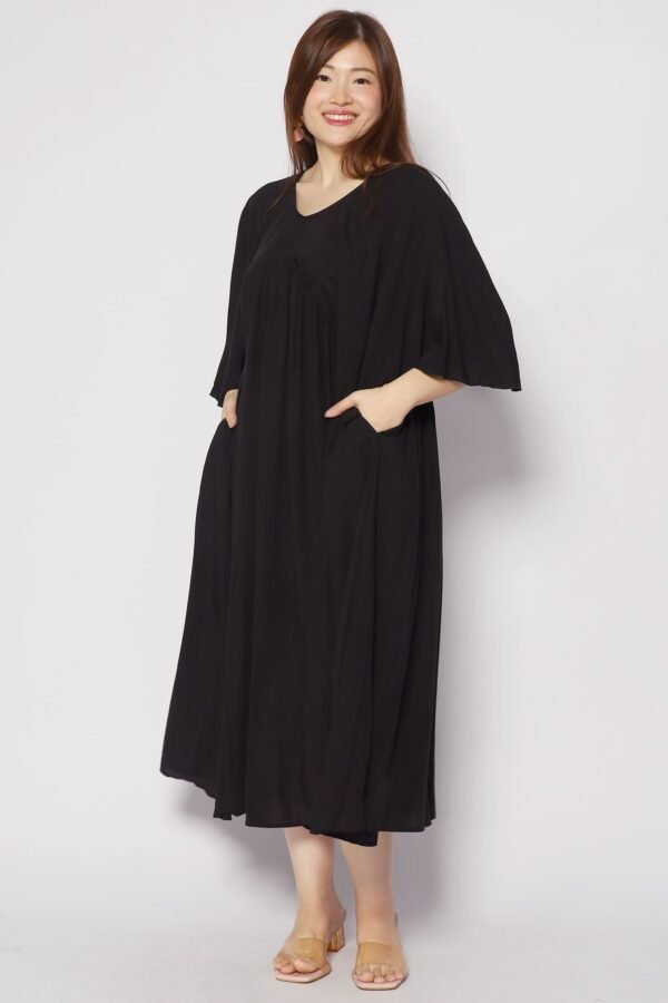 Emerson Flare Dress in Black - Image 4