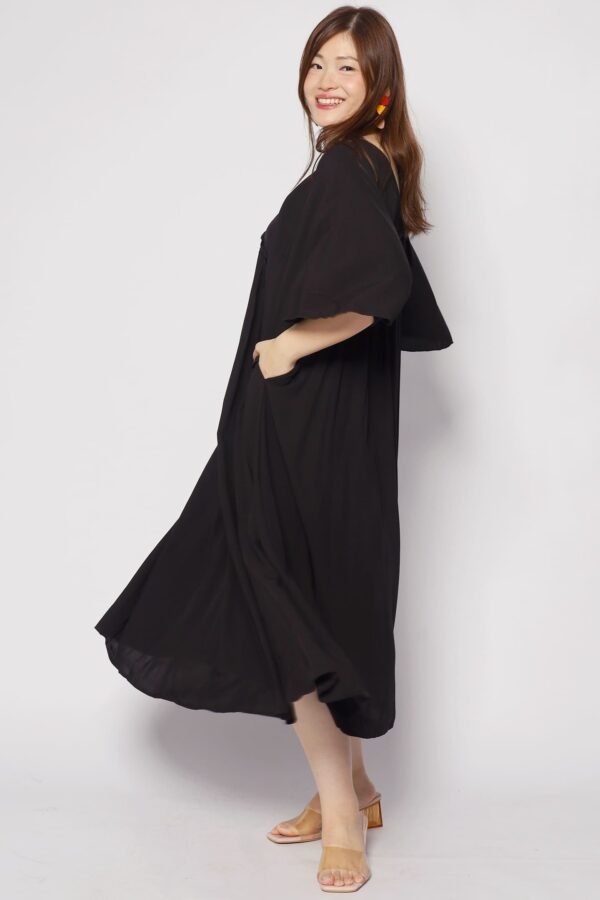 Emerson Flare Dress in Black - Image 6