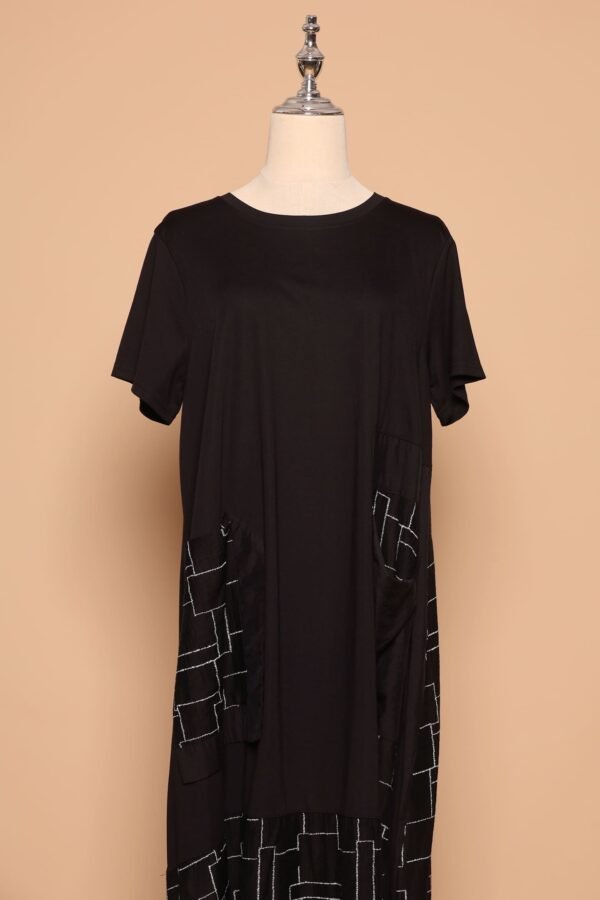PO - Everly Squares Dress in Black - Image 3