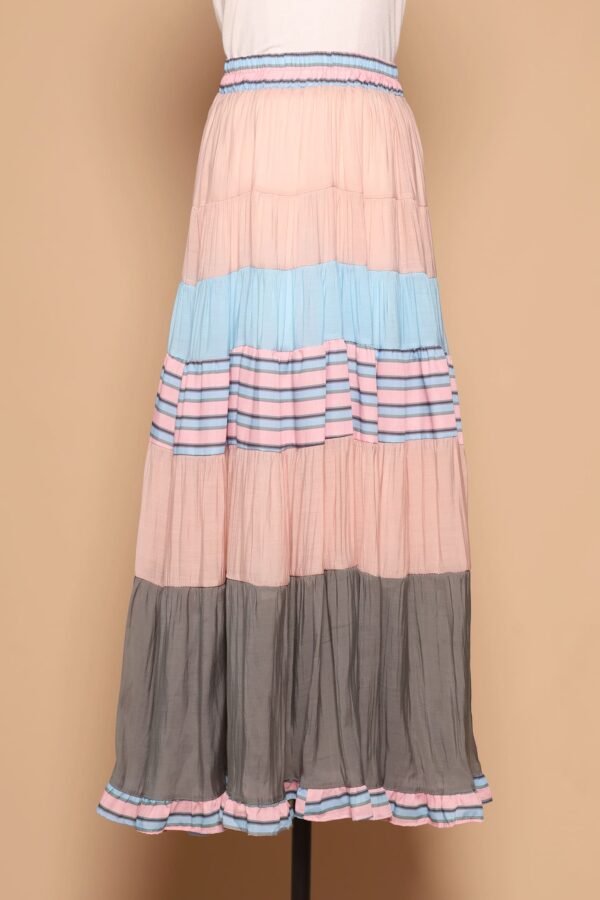 PO - Gabbie Colourblock Skirt in Blue - Image 3