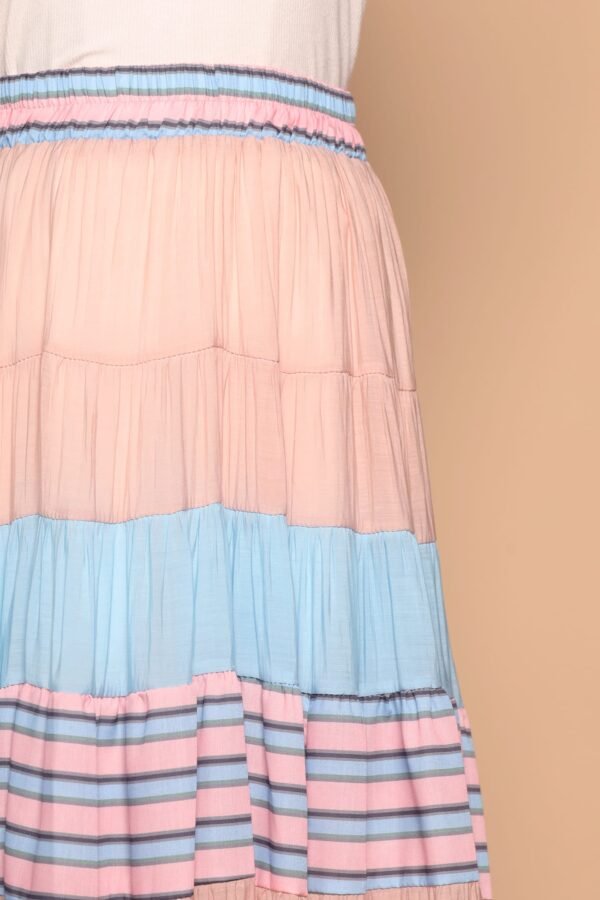 PO - Gabbie Colourblock Skirt in Blue - Image 4