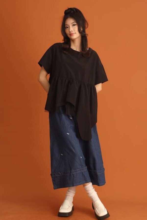CHOSEN - Haelin Asymmetrical Top in Black - Image 3