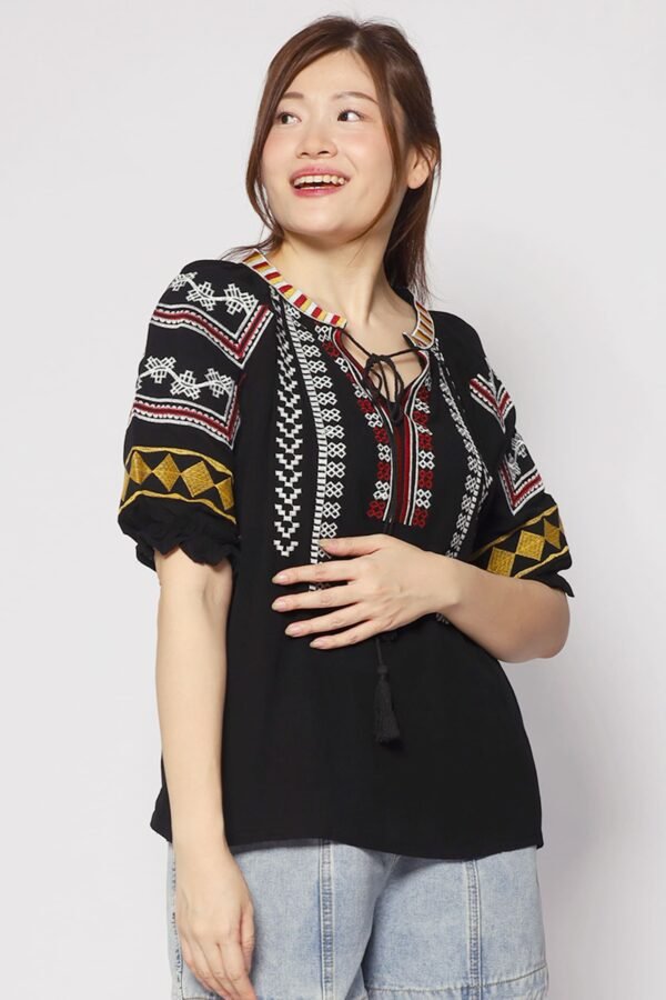 Hallie Boho Embroidered Top - Image 6