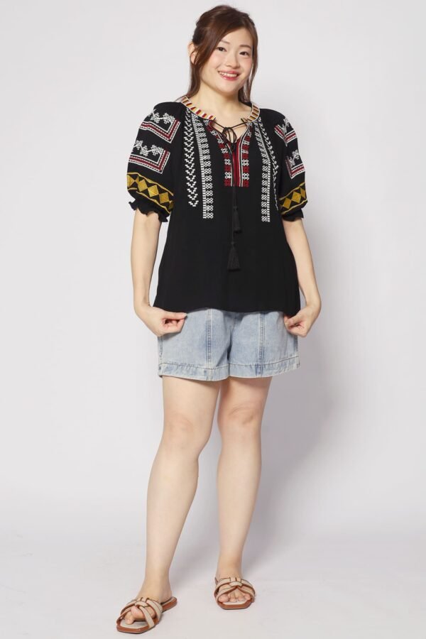 Hallie Boho Embroidered Top - Image 3