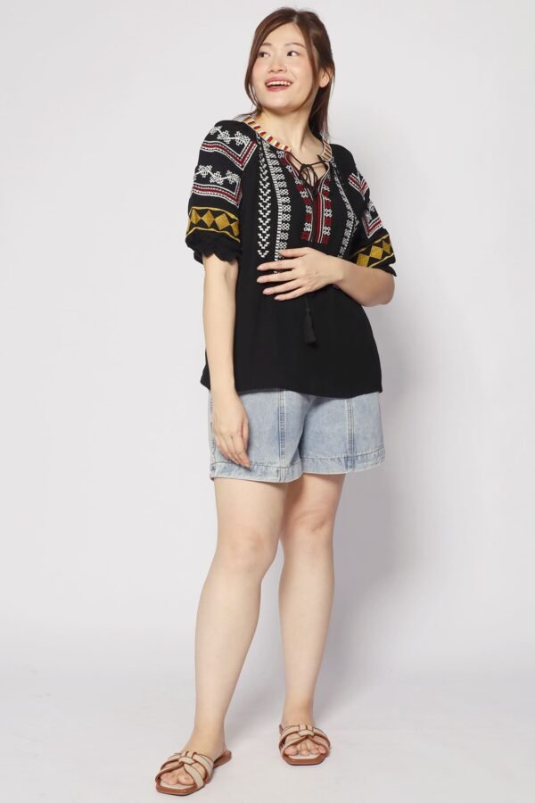 Hallie Boho Embroidered Top - Image 2
