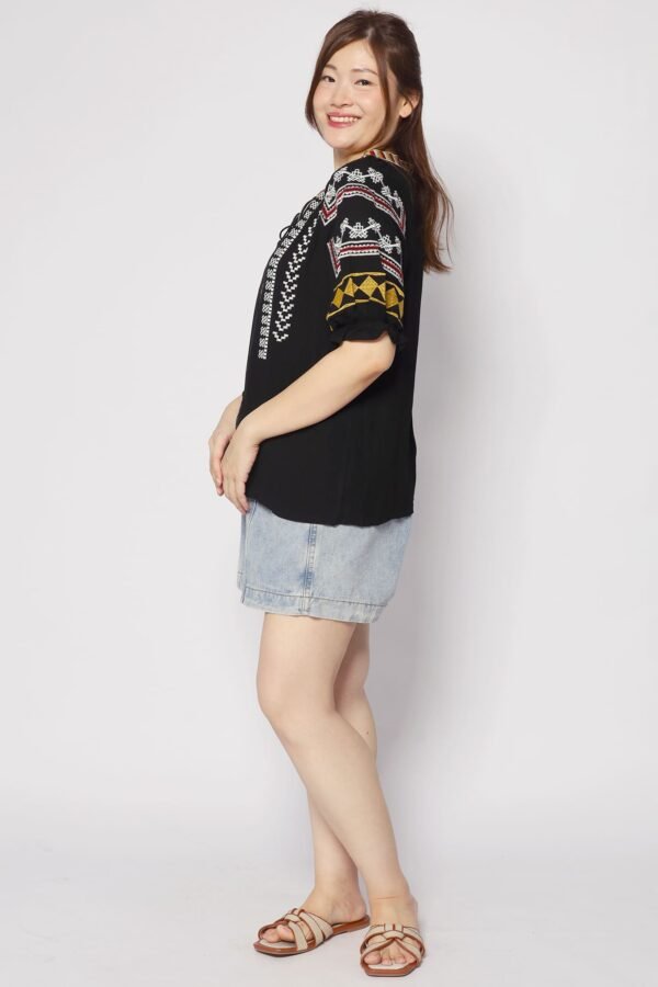 Hallie Boho Embroidered Top - Image 4