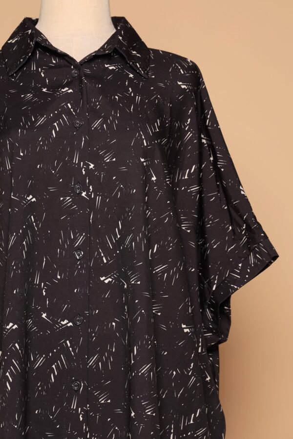 PO - Hanhan Shirt Dress in Black Chalk - Image 3