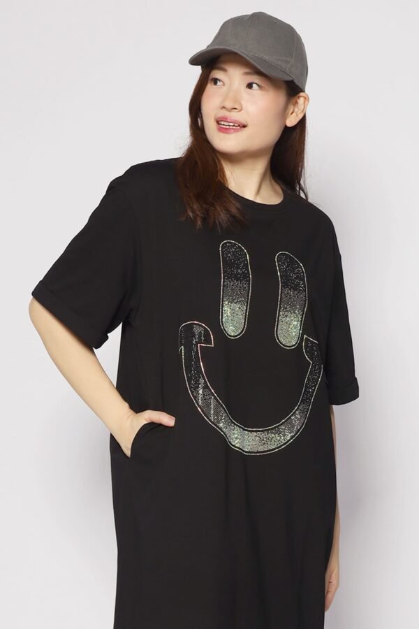 Happy Embellished Dress in Black - Image 3