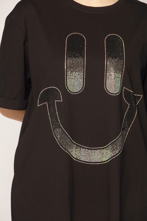 Happy Embellished Dress in Black - Image 7