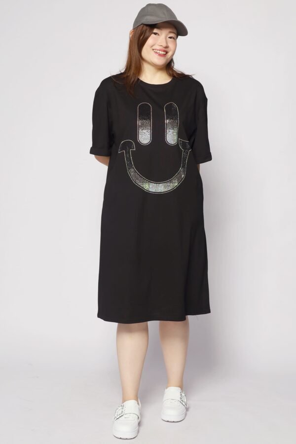 Happy Embellished Dress in Black - Image 2