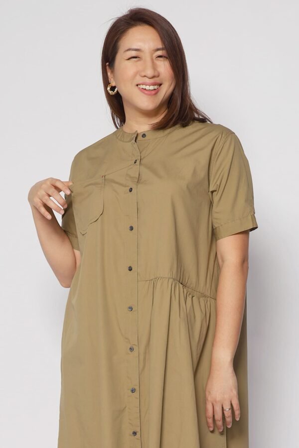 Hunter Dress in Khaki - Image 2