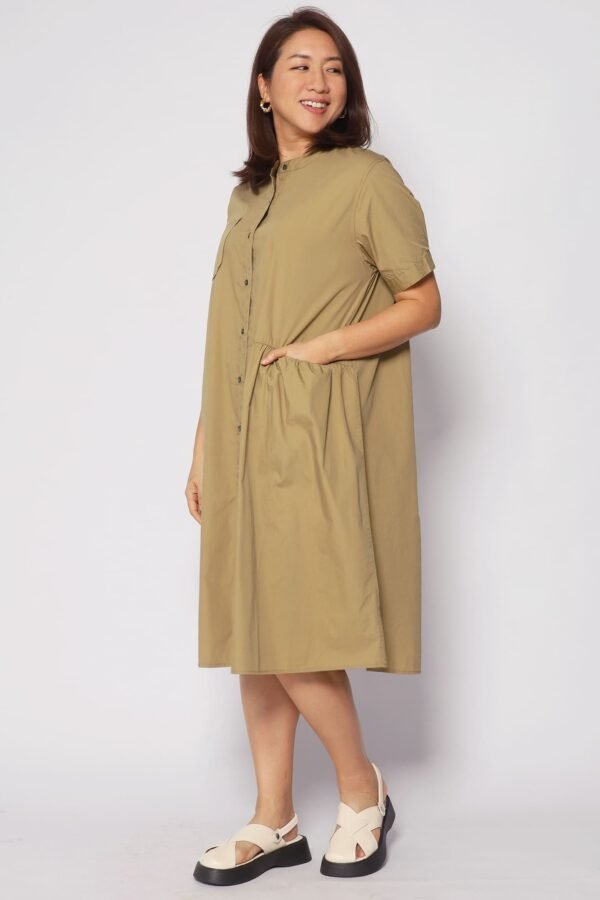 Hunter Dress in Khaki - Image 3
