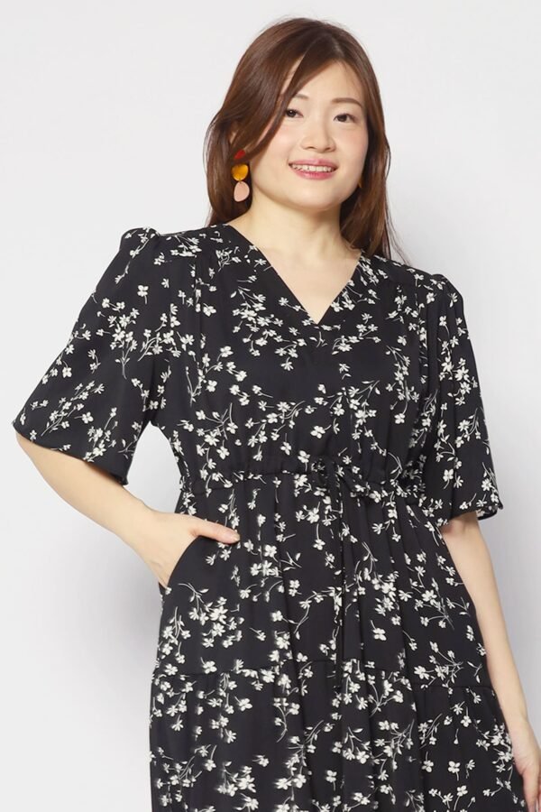 Joalin Dress in Blue Buds - Image 2