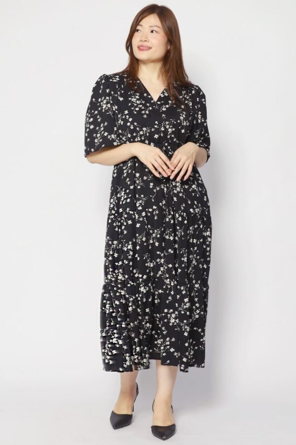 Joalin Dress in Blue Buds - Image 3
