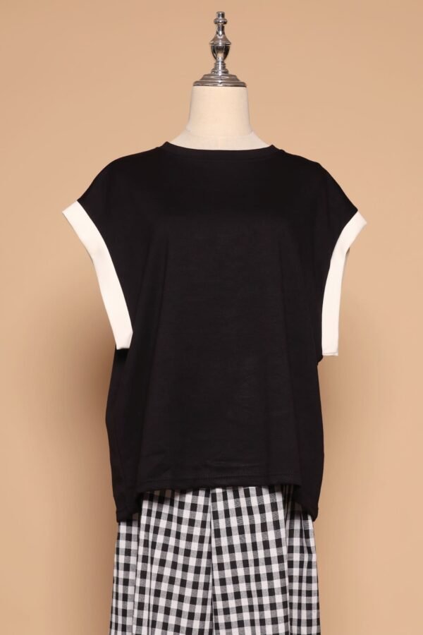 PO - Jun 2 in 1 Top and Checkered Culottes Set - Image 3