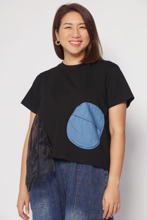 Keke Circles Top in Black - Image 3