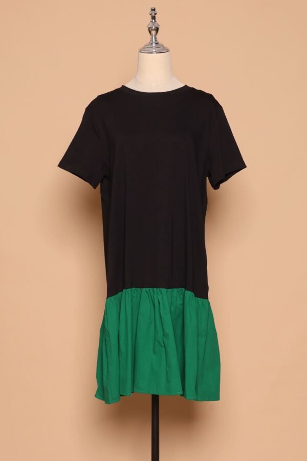 PO - Kyong Colourblock Dress in Green - Image 3