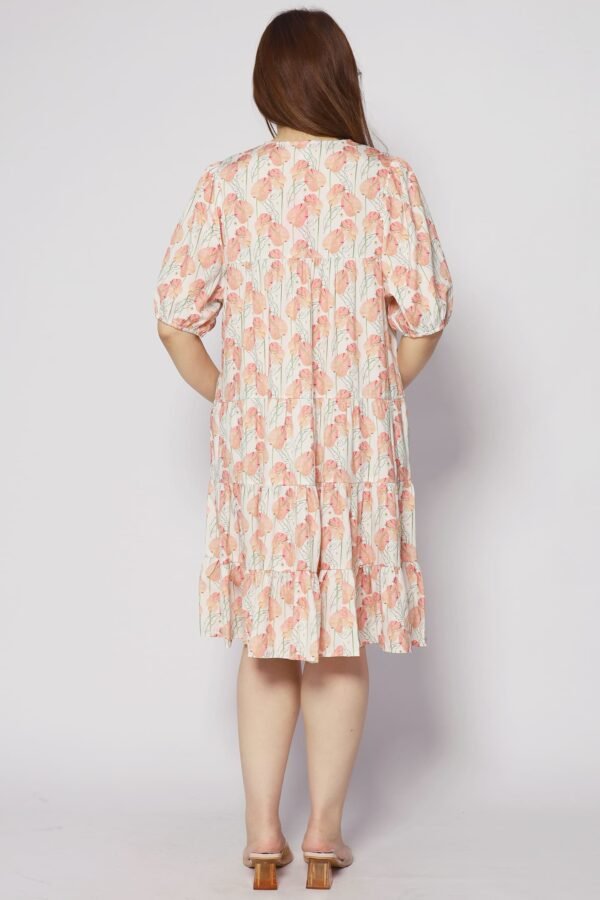 Melbourne Dress in Peach Spring - Image 9