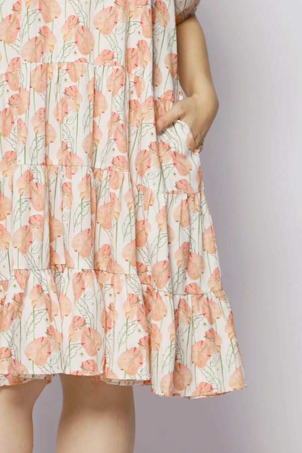 Melbourne Dress in Peach Spring - Image 12