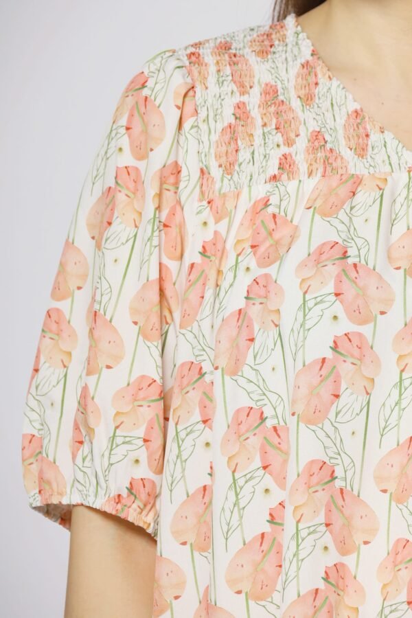 Melbourne Dress in Peach Spring - Image 11