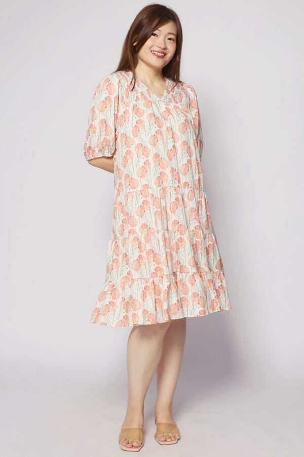 Melbourne Dress in Peach Spring - Image 7