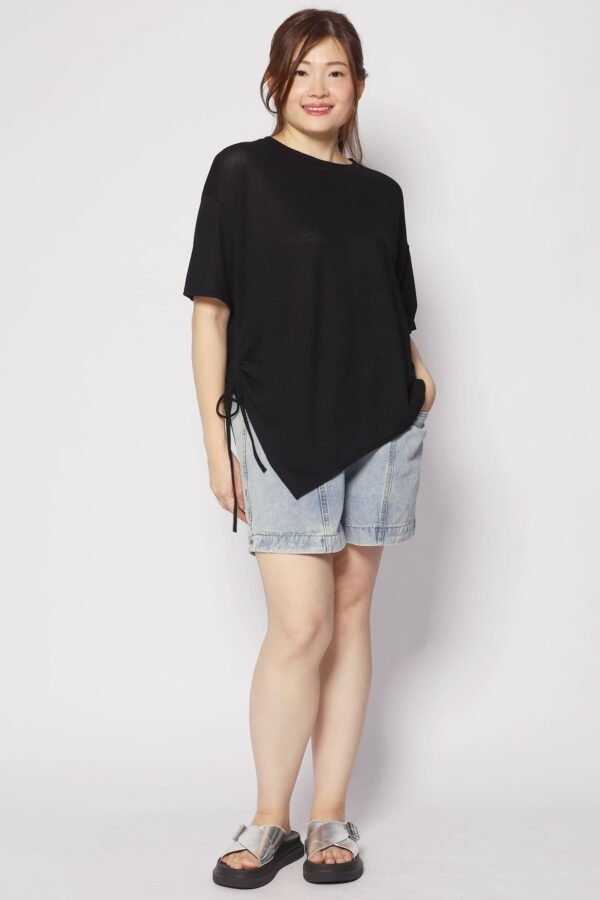 Otis Asymmetrical Top in Black - Image 3