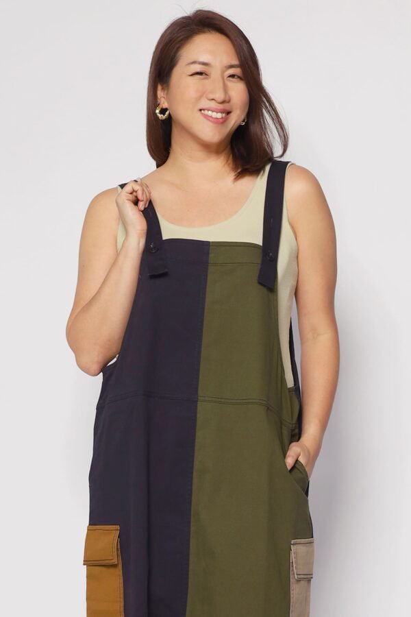 Phoenix Colourblock Pinafore Dress - Image 2