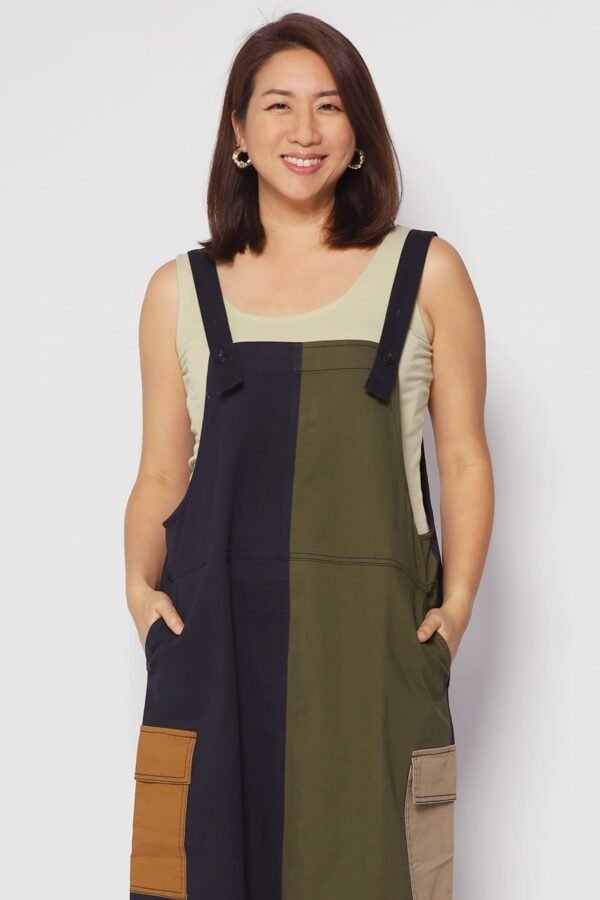 Phoenix Colourblock Pinafore Dress - Image 7