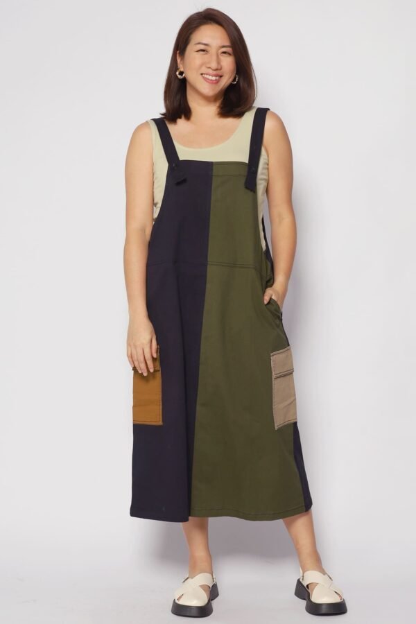 Phoenix Colourblock Pinafore Dress - Image 3