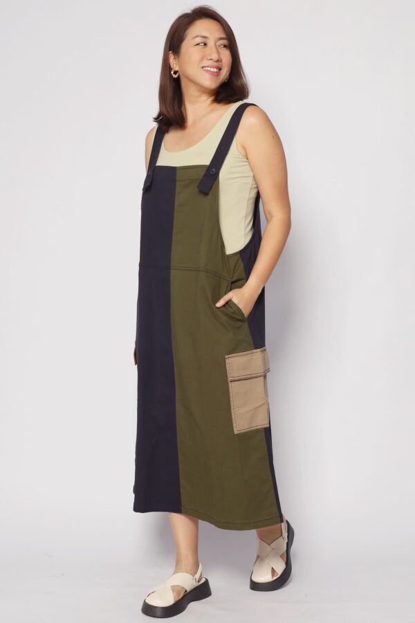 Phoenix Colourblock Pinafore Dress - Image 5