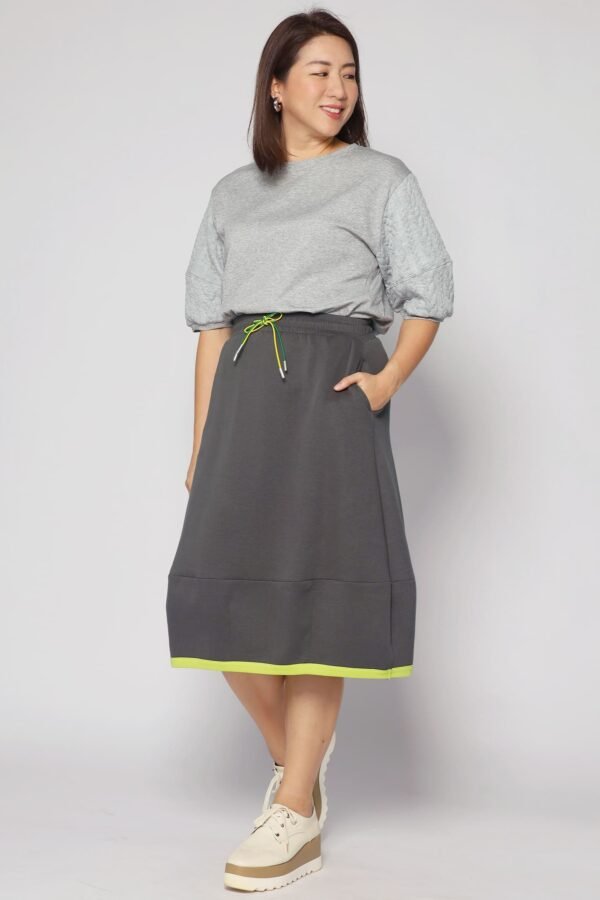 Piper Trimming Skirt in Grey - Image 4