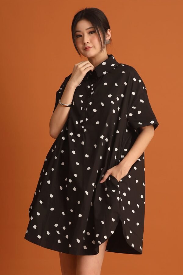 CHOSEN - Da Hee Polkadot Shirt Dress - Image 3