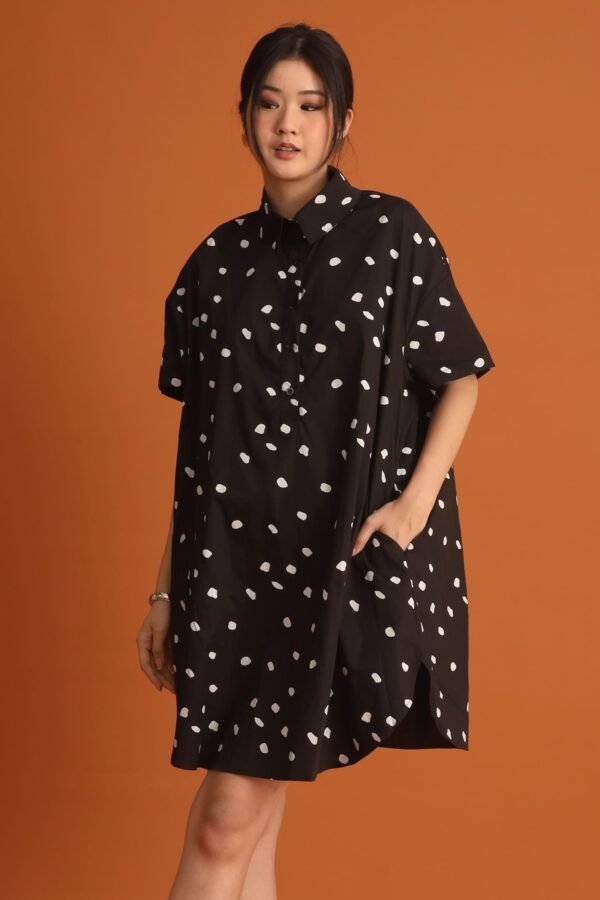 CHOSEN - Da Hee Polkadot Shirt Dress - Image 8