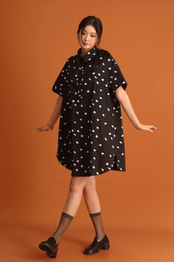 CHOSEN - Da Hee Polkadot Shirt Dress - Image 4