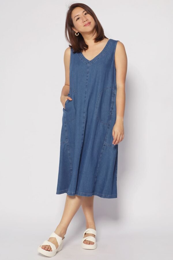 Quincy Denim Dress - Image 4
