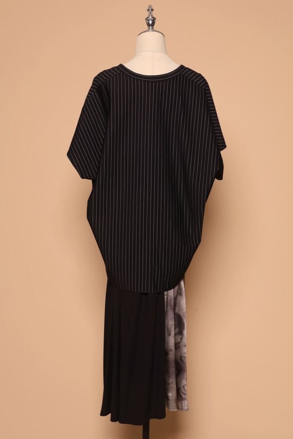 PO - Ryanne Zipper Jacket in Black Stripes - Image 6