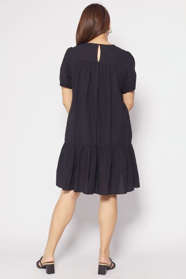 Sab Ruched Dress in Black - Image 7