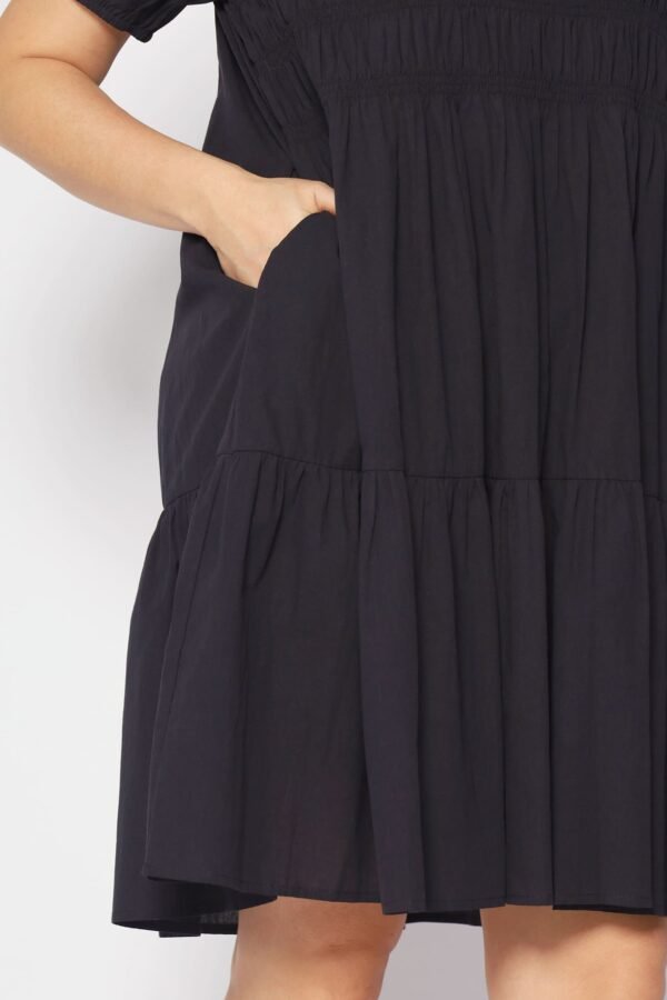 Sab Ruched Dress in Black - Image 10